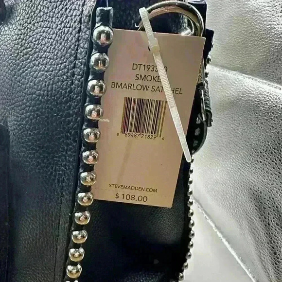 NWT Steve Madden BMarlow Satchel Smoke Black - Picture 2 of 13